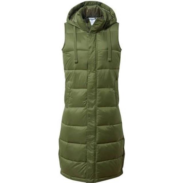 (12 UK, Khaki Green) TOG24 Womens/Ladies Newall Padded Long Gilet