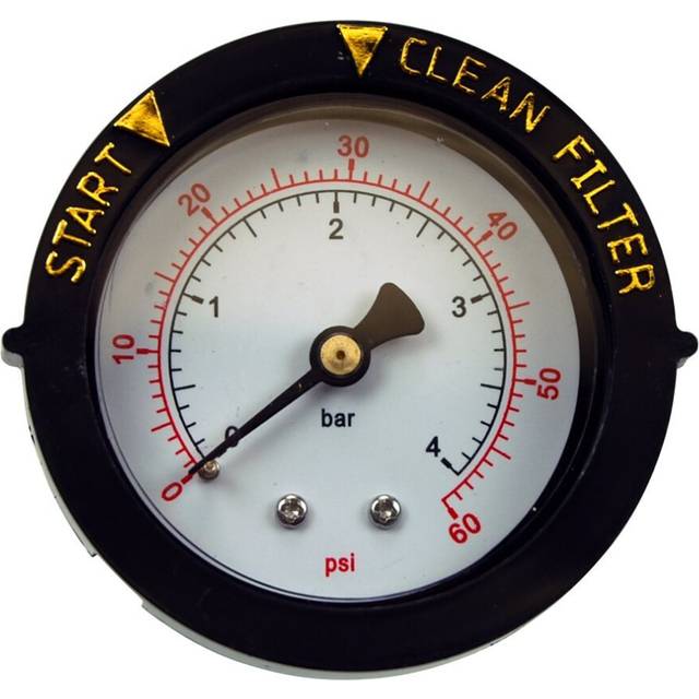 Pentair 190059 Rear Mount Pressure Gauge Replacement Pool/Spa Valve an