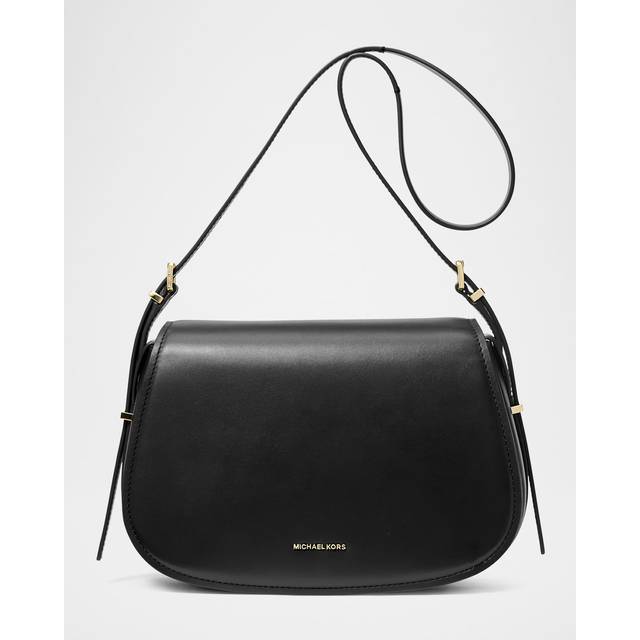 Michael Kors, Shoulder Bags, female, Black, ONE SIZE, Leather Shoulder Bag with Flap