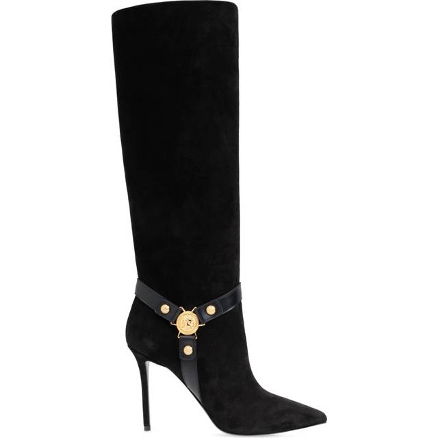 Balmain, Heeled Boots, female, Black, 2 UK, Leather Boots