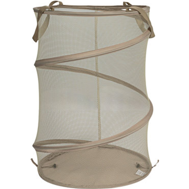 Household Essentials Pop-Up Mesh Laundry Hamper  Beige