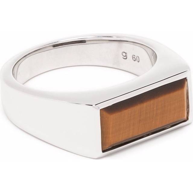 Tom Wood - peaky tiger eye ring - unisex - Sterling Silver/Tiger eye - 58