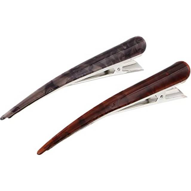 Large Duck Teeth Bows Hair Clips Classic Hair Grip Crocodile Duck Bill Clips Hairpins Chic Styling Claw (2Pcs)