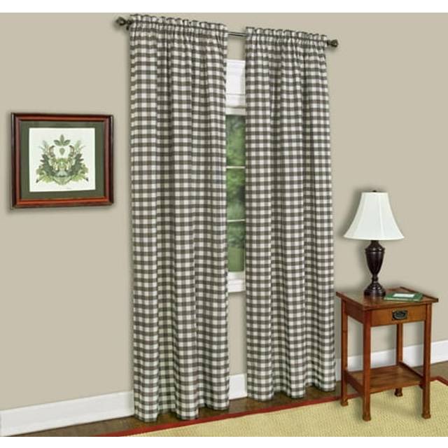 "Sweet Home Collection Treatment Kitchen Window Curtain Panel  84""""  Taupe"