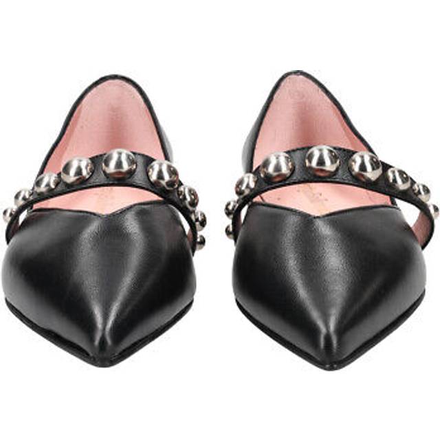 Pretty Ballerinas för kvinnor. 50628 Clementine skor svart (37), Hud, Karta, 1 till 3 cm, Ingen, Casual - Svart (37)