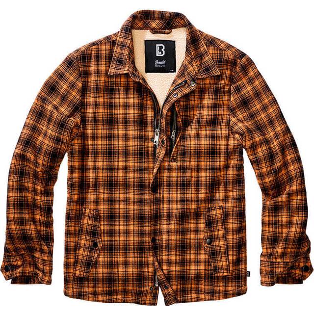 Brandit Classic Sherpa, shirt/textile jacket , color: Orange/Black , size: L