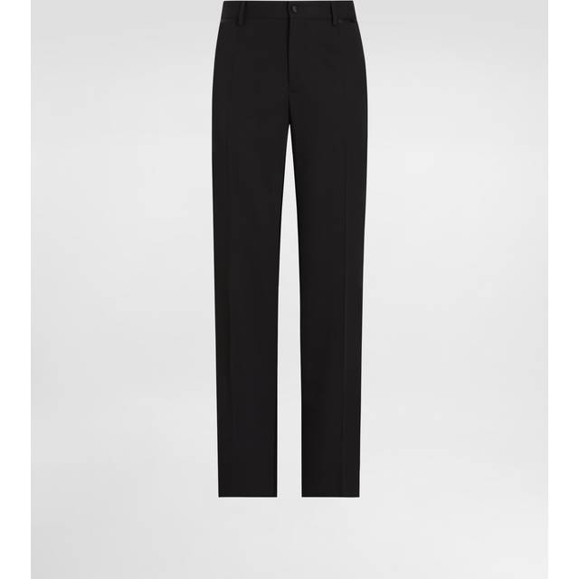 Dolce & Gabbana Technical Gabardine Tuxedo Pants - Man Pants And Shorts Black 56