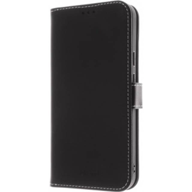Insmat Exclusive - Vikbart fodral för mobiltelefon - genuint läder, kartong+papper+aluminiumfolie, polykarbonat (PC) - svart - för Google Pixel 9 Pro XL