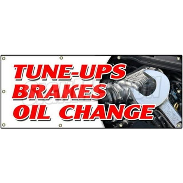 SignMission  36 x 96 in. Tune-Ups Brakes Oil Change Banner Sign