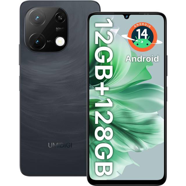 UMIDIGI G9C Smartphone 6.75” Android 14 NFC 90Hz 6G 128G 50MP AI Camera 5000mAh AI Face Unlock Helio G36 Cellphones 6G+128G svart