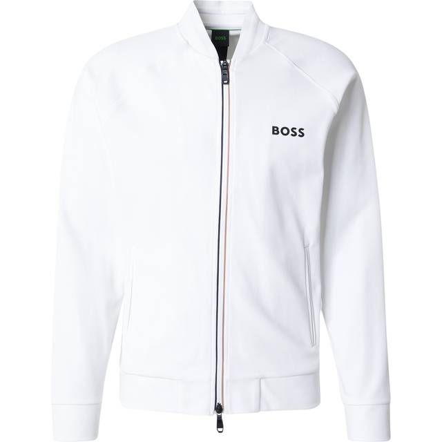 Active zip-up sweatshirt in stretch gabardine