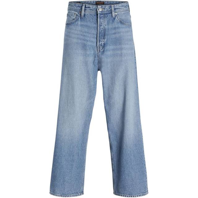 Jack & Jones – Ron – Mellanblå, tvättade jeans i skaterstil
