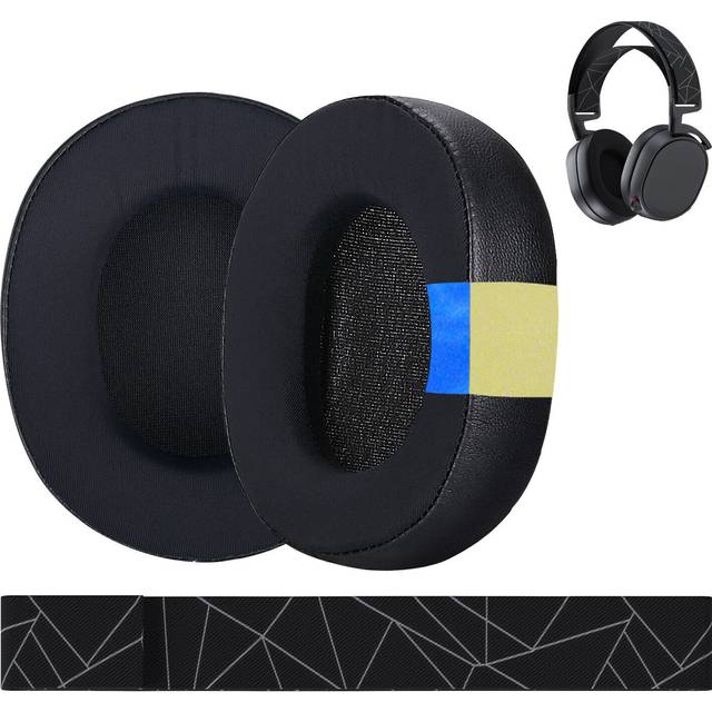 Ersättnings Öronkuddar och Pannband för SteelSeries Arctis 7/9 / Pro & Prime Wireless Gaming Hörlurar från MMOBIEL - Kylande Gel Hörlurskuddarr och Tyg Huvudband Topp Dyna Kudde