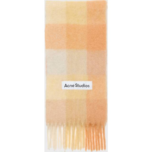 Acne Studios Scarf Soft Checkered Mohair Peach ONESIZE
