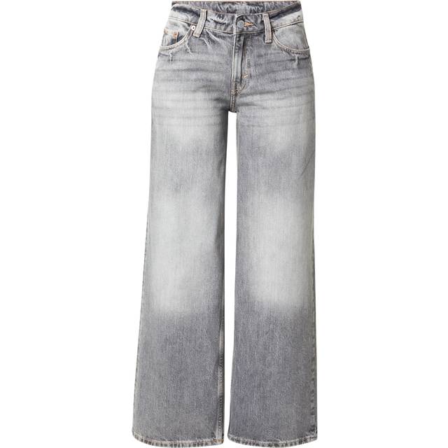 Weekday – Ample – Gråtvättade baggy jeans med låg midja-Grå/a