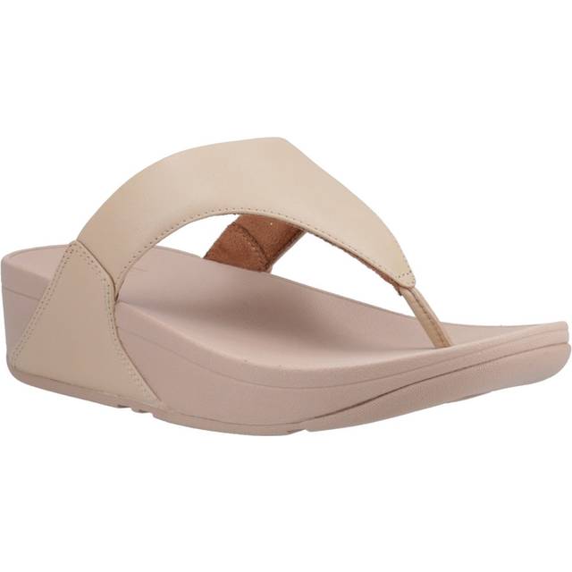 Fitflop Lulu Leather Toe Post Sandals Classic Beige Size 8 Female