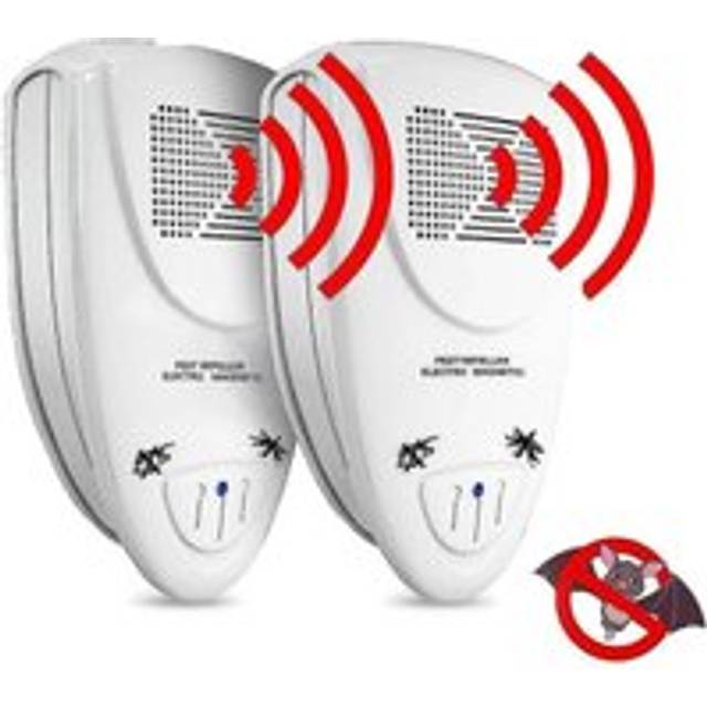 2 Pack Ultrasonic Bat Repellent - 72 Hours Bat Repellent White