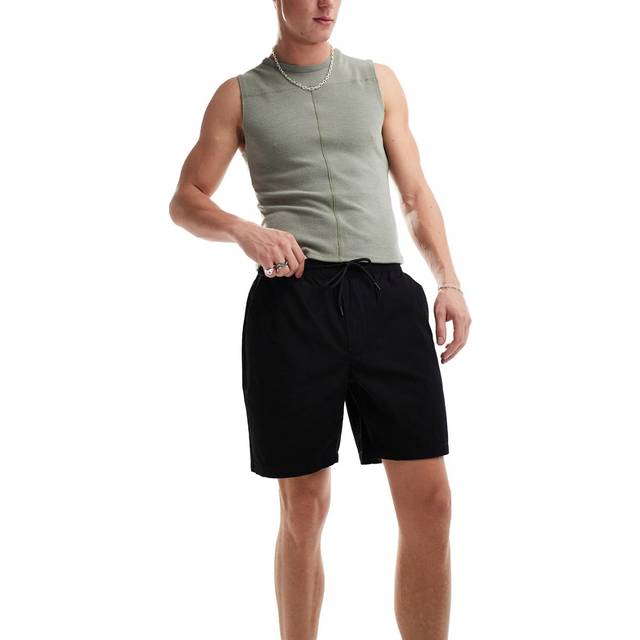 ONLY & SONS Only &amp; Sons Tel Life Reguar Fit Shorts - Black, Black, Size S, Men