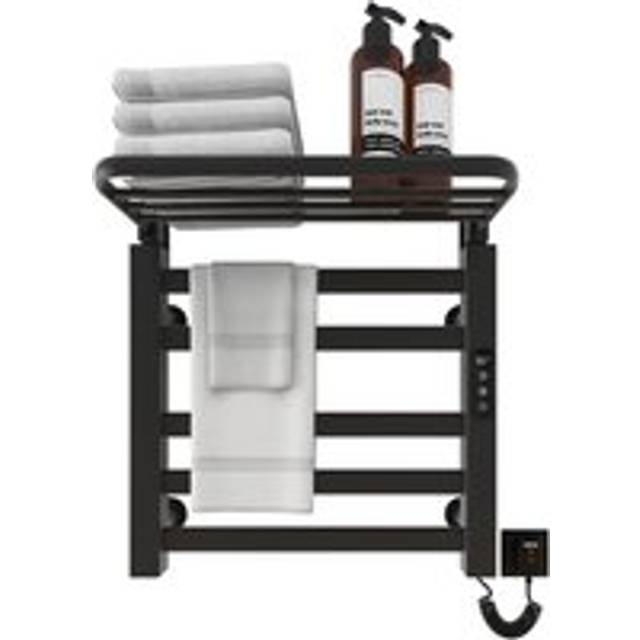 Aiperq - Electric Towel Rail, Heated Towel Rail 500x500mm, Towel Warmer Radiator, Smart Electric Towel Rail, Carbon Fiber Heating, Anthracite-White