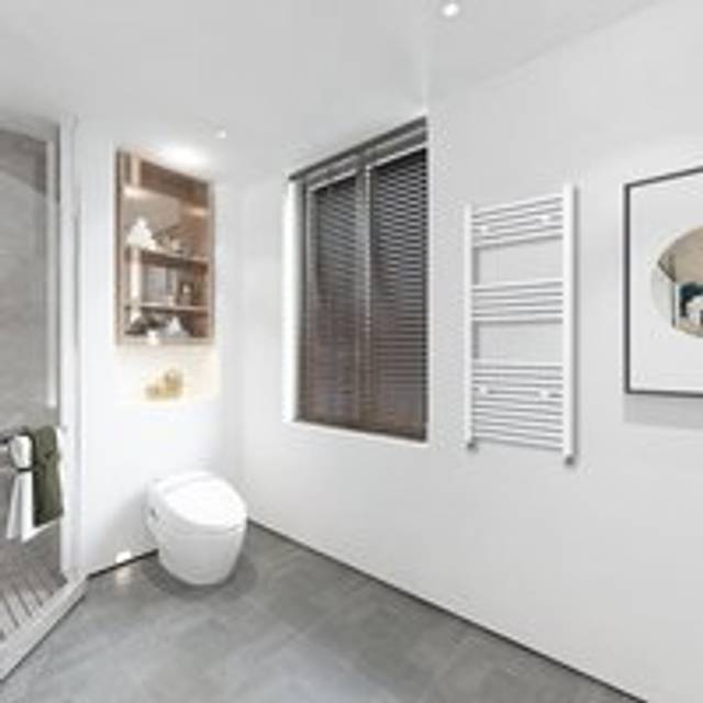 Acezanble - Desinger Straight Chrome Heated Towel Rail Radiator 1200500mm