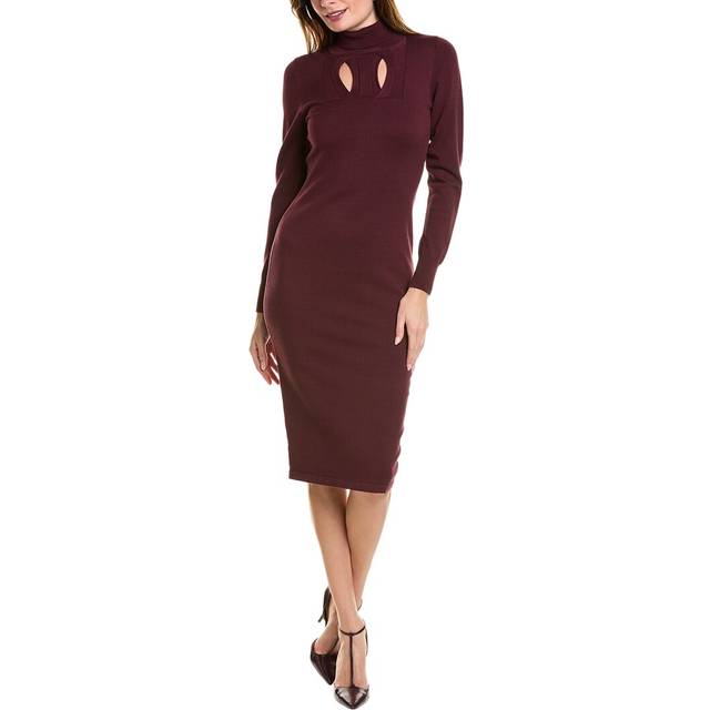 Elie Tahari Geometric Keyhole Sweaterdress