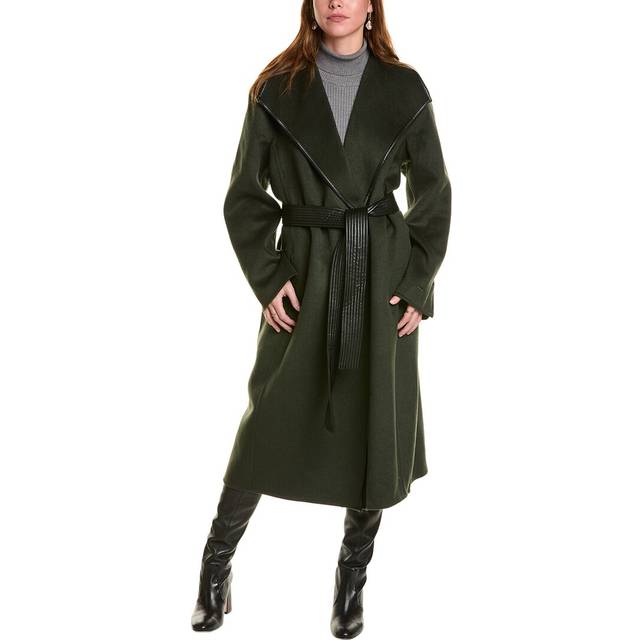 Tahari Juliette Wool-Blend Wrap Coat