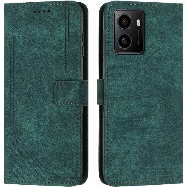 (Green) Flip Case for Nokia Hmd Pulse Pro Card Insertion Wallet Kickstand Pu Leather