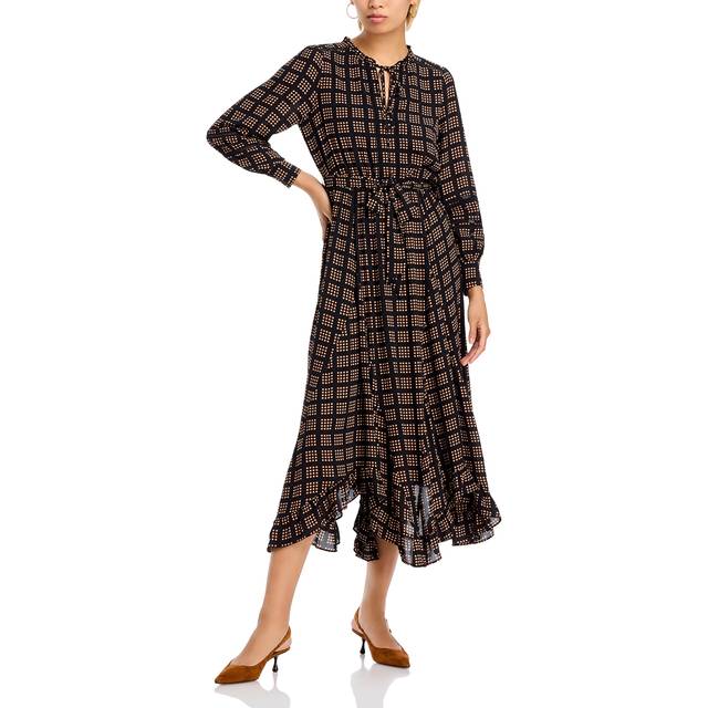 Womens Plus Animal Print Chiffon Smock Dress - Leopard - 16