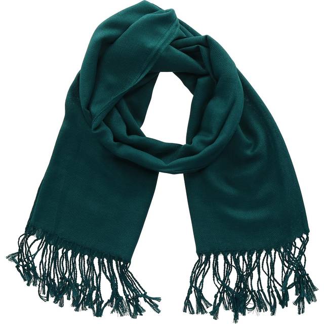 CTM Women's Classic Pashmina Style Shawl Wraps - Teal one size (one size)
