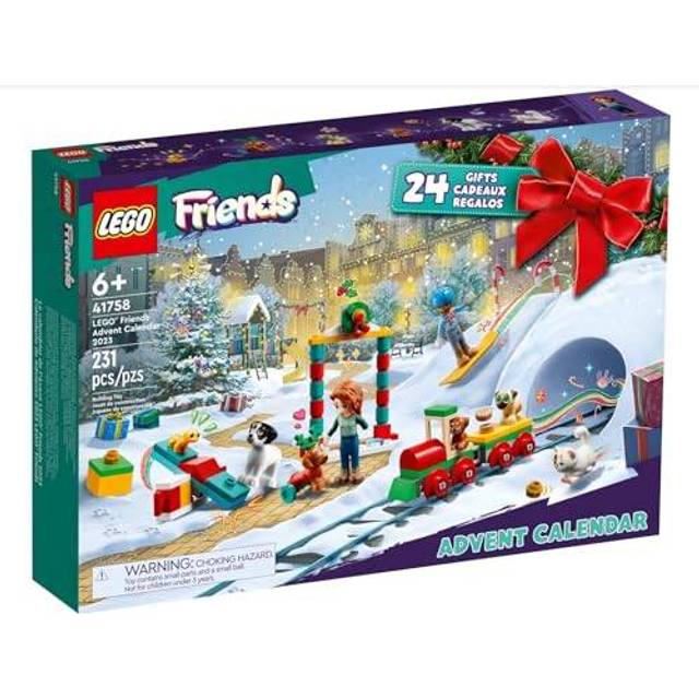 LEGO 41758 Friends adventskalender 2023 Byggleksak för Barn, Byggset med 24 Julklappar, Innehåller Leksaksdjur och Minifigurer, Kreativa Leksaker med Jul-tema, Presentidé, från 6 år