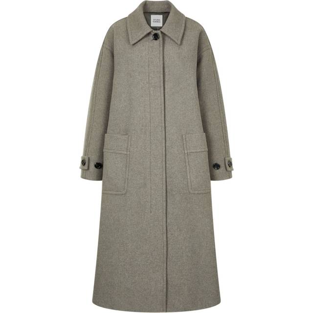 STUDIO TOMBOY - single-breasted coat - women - Wool/Fabric/Polyester - One Size - Grey