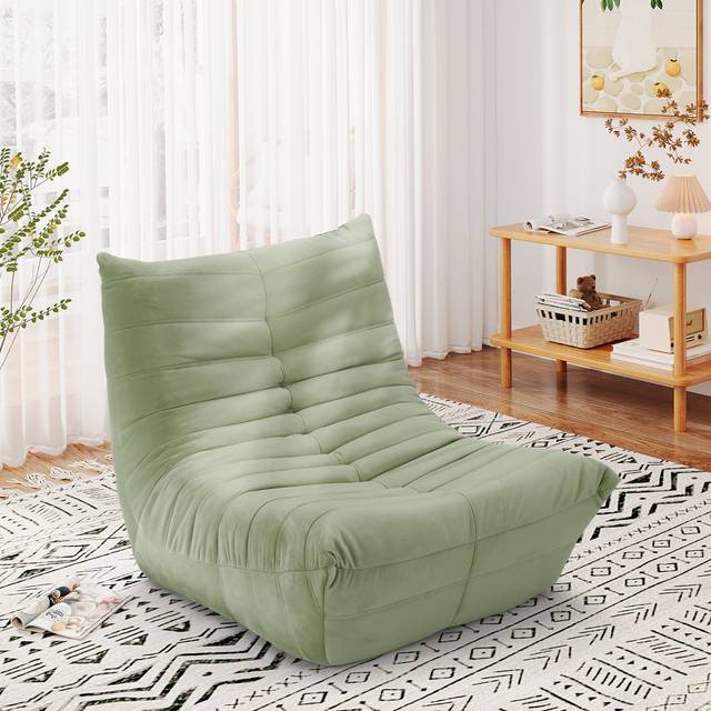 Daut 85cm Wide Tufted Lounge Chair - Green (84cm H X 85cm W X 80cm D)
