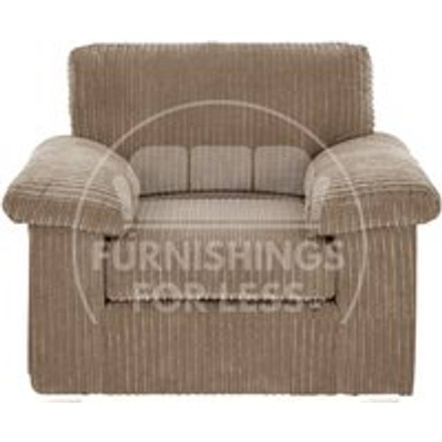 Delta Large Fabric Armchair Sofa Padded Arms Jumbo Cord - Camel - One Size