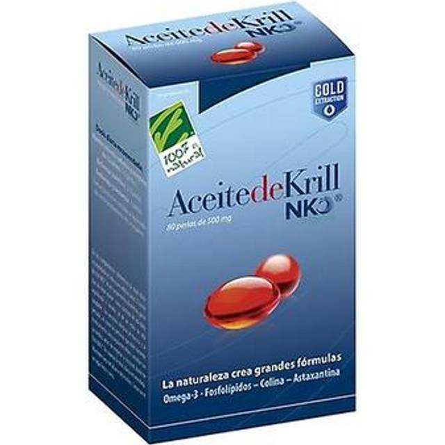 100% Natura Aceite De Krill Nko 80 Cap De 500 mg