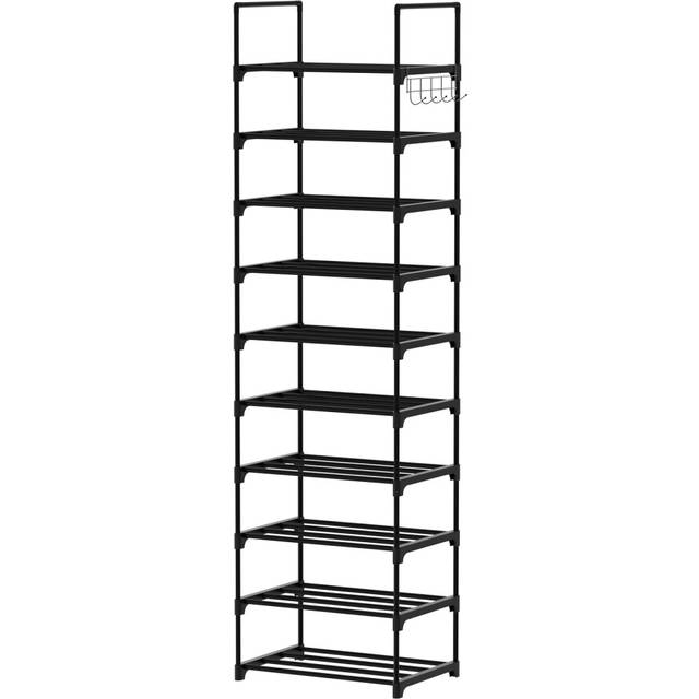 10 Tier Shoe Rack Narrow Shoe Shelf Tall Slim Footwear Storage Organizer