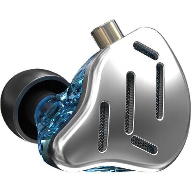 (Silver, With Mic) Wired Earphones 16-Unit Ring Iron Moving Iron Metal Wired Hi-Fi Wheat Sport Upgrade Cable Noice Reduction In-Ear Headphones With Mi