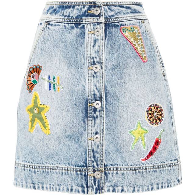 ALEMAIS - Jackpot denim skirt - women - Cotton/Cotton - 12 - Blue