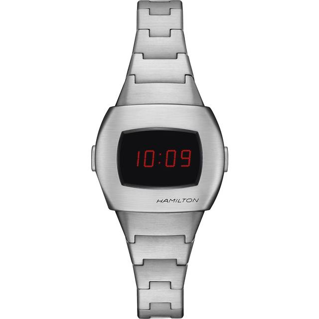 Hamilton American Classic PSR 74 Digital Stainless Steel Quartz H52304130 100M Men's Watch red