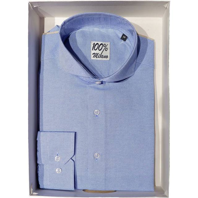 Burberry Slim Fit Cotton Poplin Formal Shirt - Neptune Blue - 41