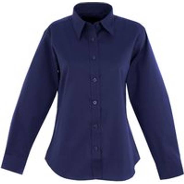 Uneek Ladies Pinpoint Oxford Full Sleeve Shirt UC703 Navy 14 Colour: N