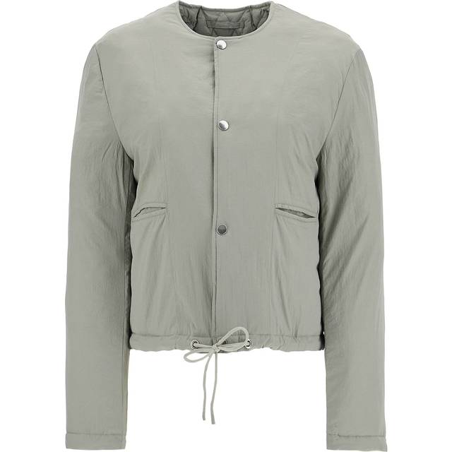 Reversible Textured Shearling Lamb Bomber Jacket - BLACK - Small