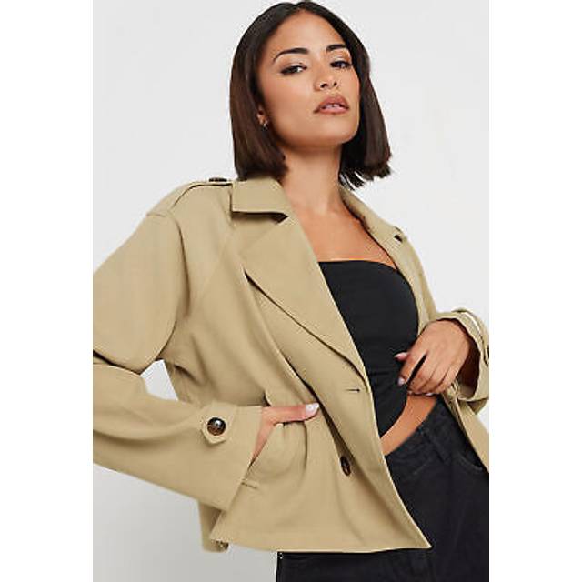 Pixiegirl Olive Green Cropped Trench Duster Coat 16 Pixiegirl | Petite Women's Jackets