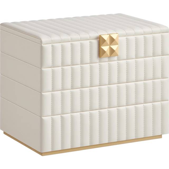Jewellery Box + - White (20.5cm H X 28cm W X 17cm D)