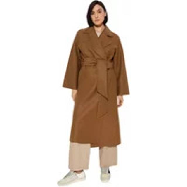 Harris Wharf London, Kappa, Dam, XS, Brun Ullkappa med Bälte - brown (XS)