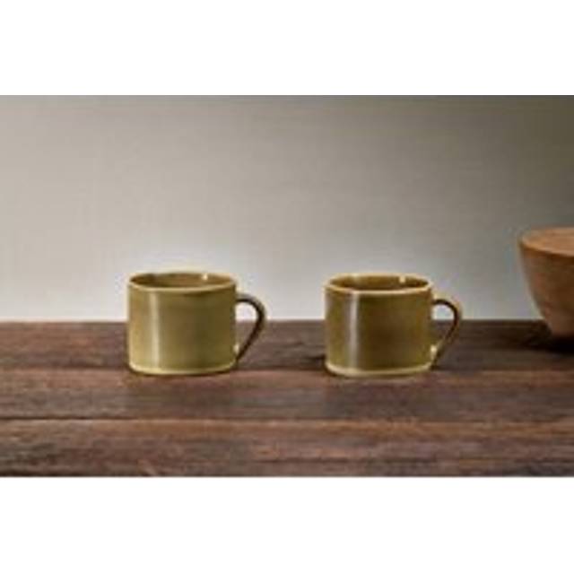 nkuku Kalini Mugs Set Of 2 | Tableware | Green | Small ()