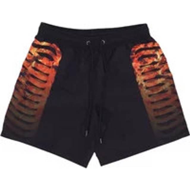 Propaganda, Beachwear, male, Black, L, Mens Swim Trunk Black Ribs