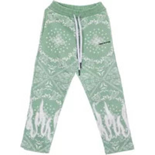 Bandana Print Lightweight Tracksuit Trousers Green
