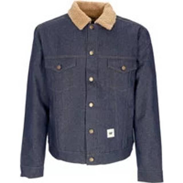CAT, Denim Jackets, male, Blue, XL, Denim Sherpa Jacket