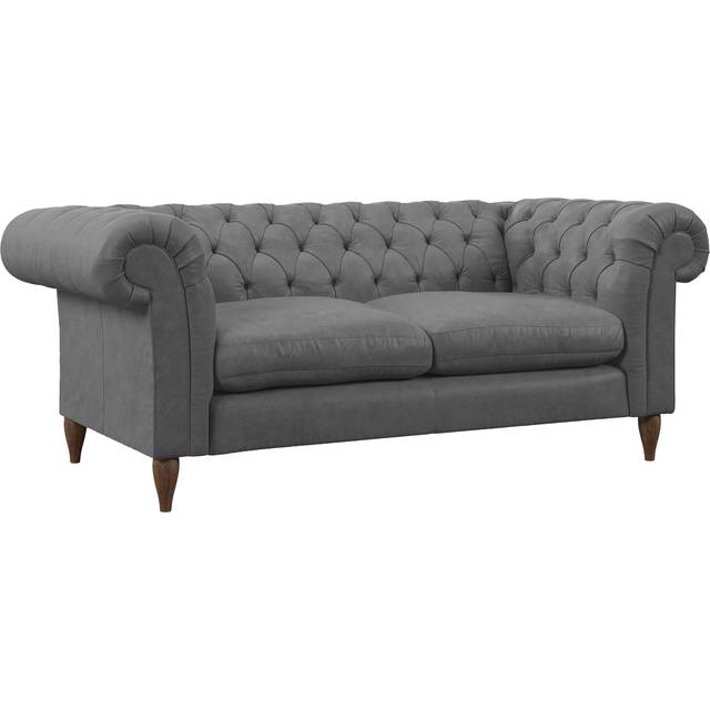 John Lewis Cromwell Large 3 Seater Leather Sofa, Dark Leg