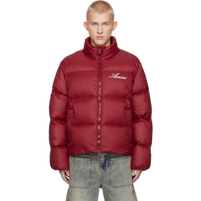 AMIRI Red Bones Down Jacket - Deep Red - XXL